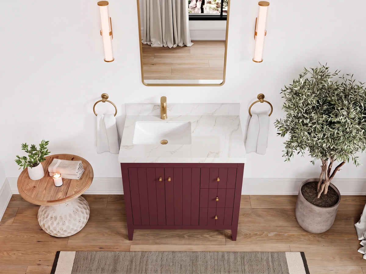 Atlanta 36 in. W x 22 in. D Left Offset Sink Bathroom Vanity