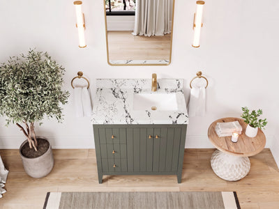 Atlanta 36 in. W x 22 in. D Left Offset Sink Bathroom Vanity