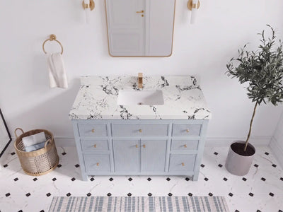 Sonoma 48 in W x 22 in D Free Standing Reeded Single Sink Bathroom Vanity