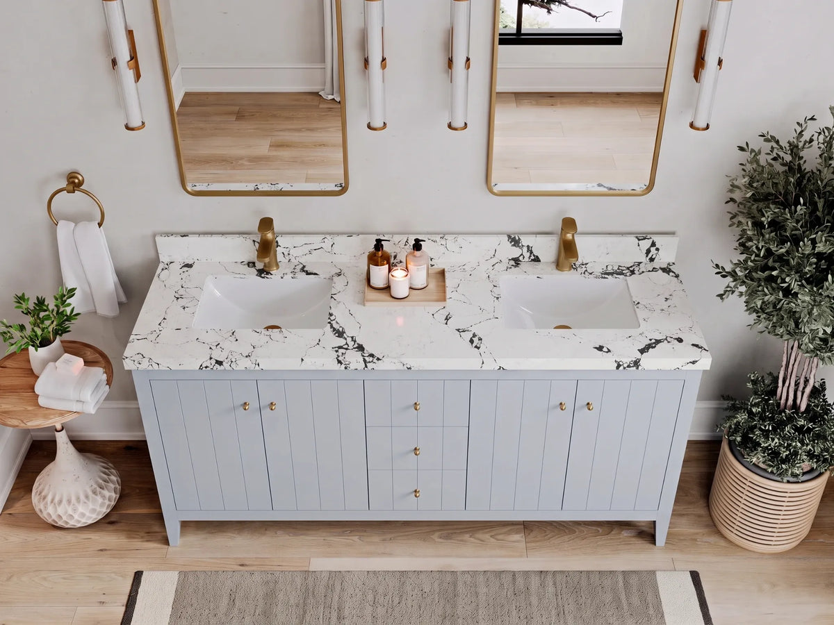 Atlanta 72 in. W x 22 in. D Double Sink Bathroom Vanity