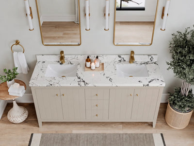 Atlanta 72 in. W x 22 in. D Double Sink Bathroom Vanity