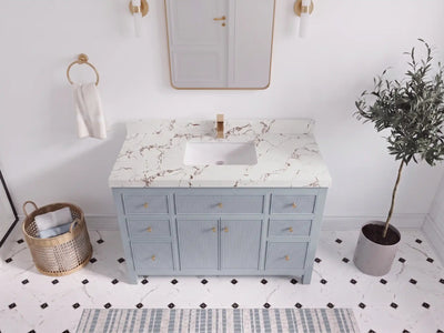 Sonoma 48 in W x 22 in D Free Standing Reeded Single Sink Bathroom Vanity