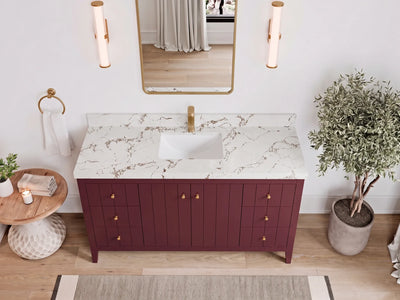 Atlanta 60 in. W x 22 in. D Single Sink Bathroom Vanity