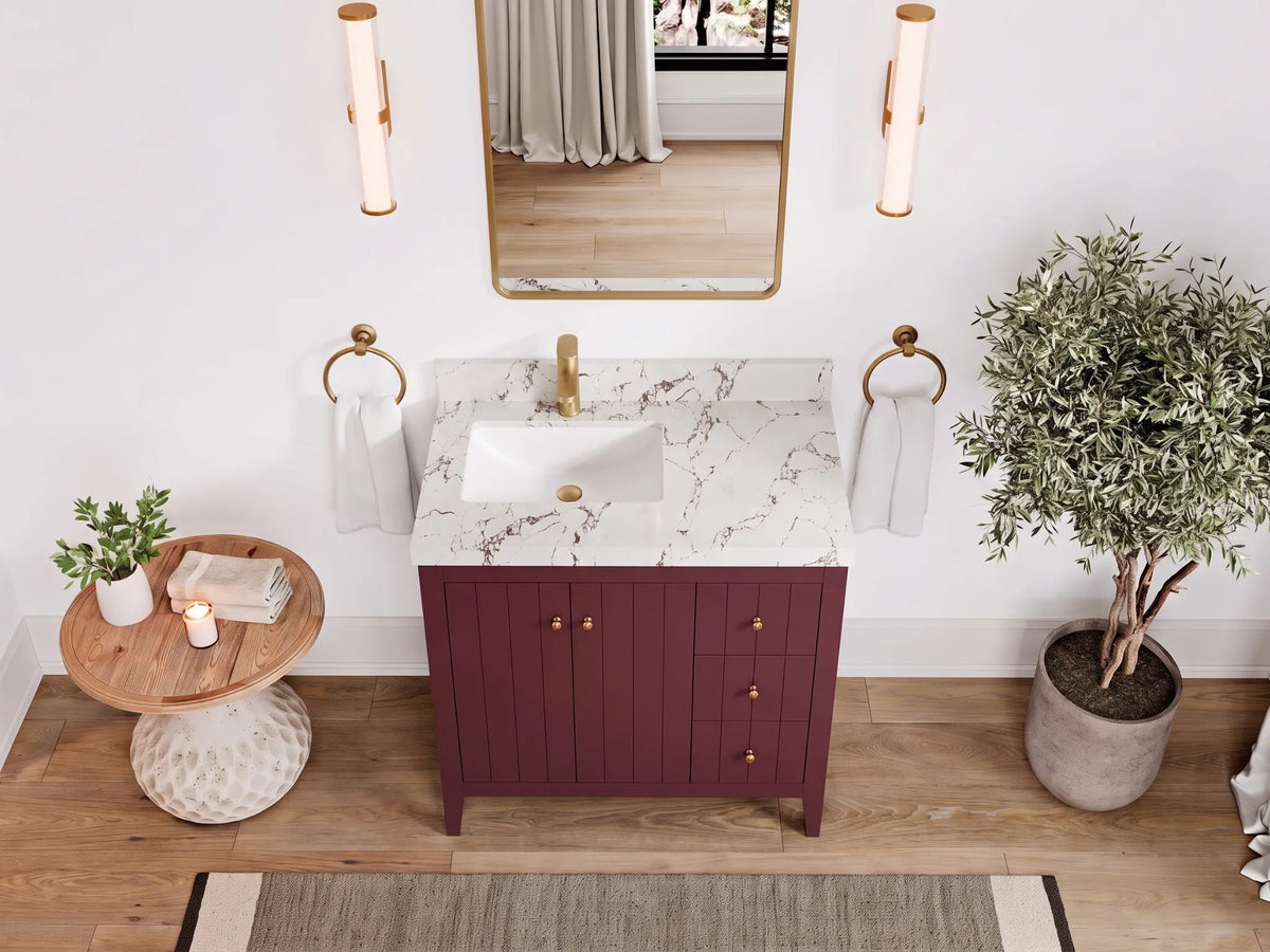 Atlanta 36 in. W x 22 in. D Left Offset Sink Bathroom Vanity