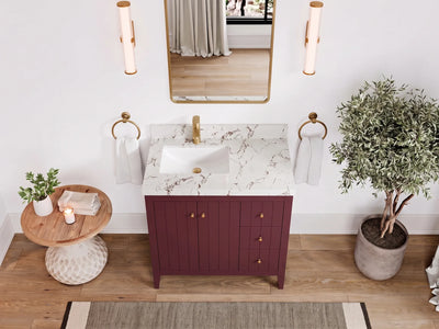 Atlanta 36 in. W x 22 in. D Left Offset Sink Bathroom Vanity