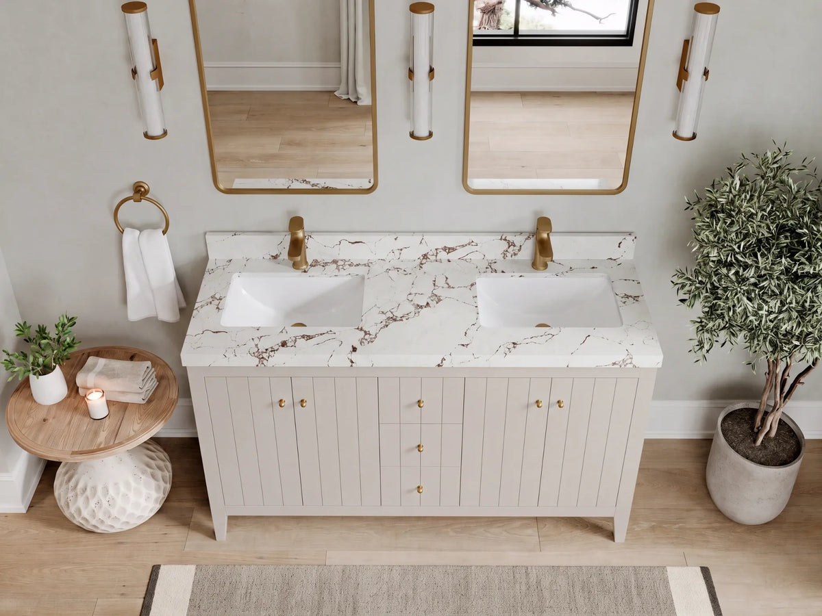 Atlanta 60 in. W x 22 in. D Double Sink Bathroom Vanity