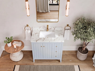 Atlanta 36 in. W x 22 in. D Center Sink Modern Bathroom Vanity