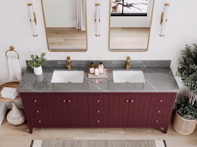Atlanta 84 in. W x 22 in. D Double Sink Bathroom Vanity