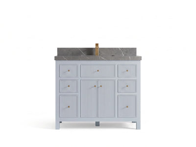 Sonoma 42 in W x 22 in D Free Standing Reeded Single Sink Bathroom Vanity