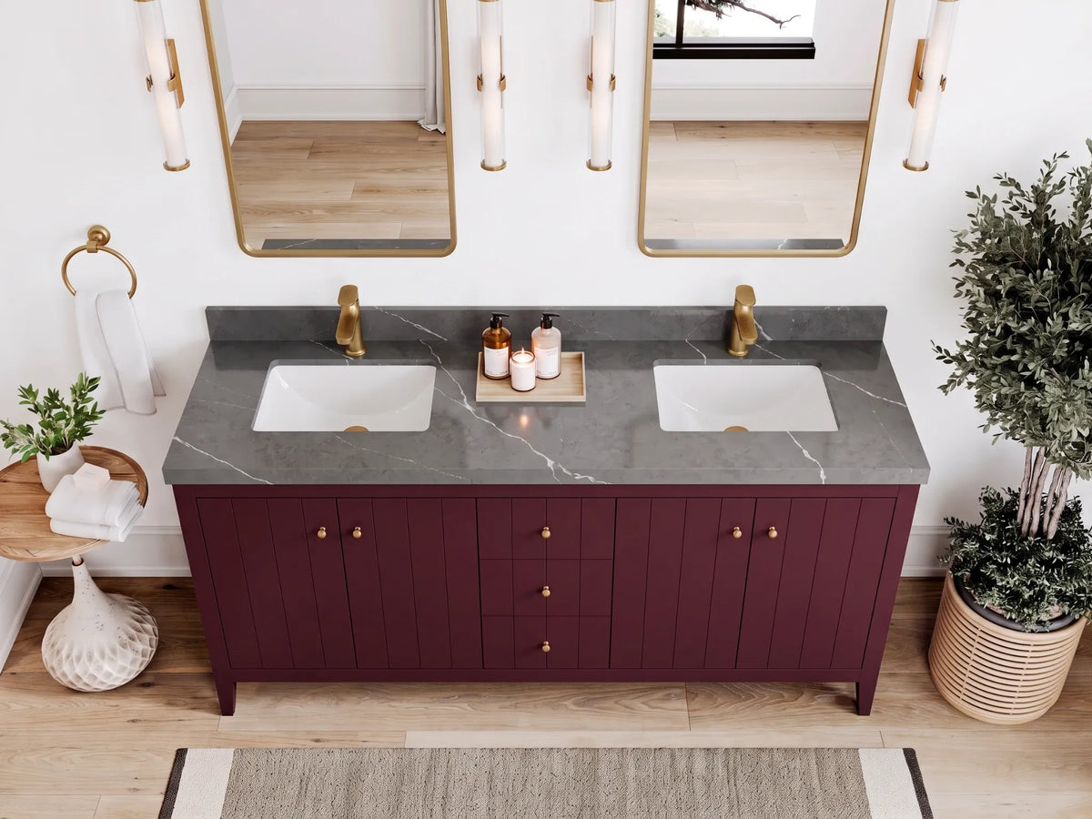 Atlanta 72 in. W x 22 in. D Double Sink Bathroom Vanity