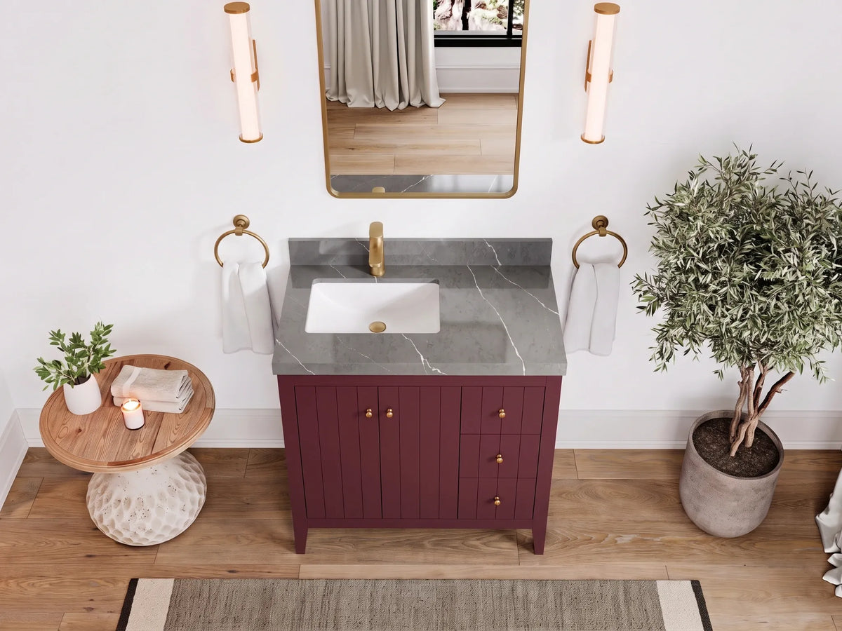 Atlanta 36 in. W x 22 in. D Left Offset Sink Bathroom Vanity