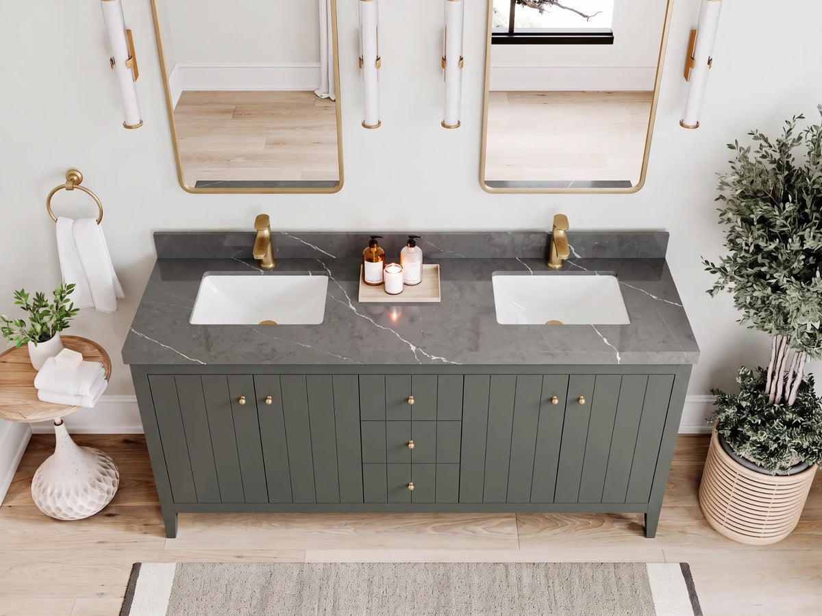 Atlanta 72 in. W x 22 in. D Double Sink Bathroom Vanity