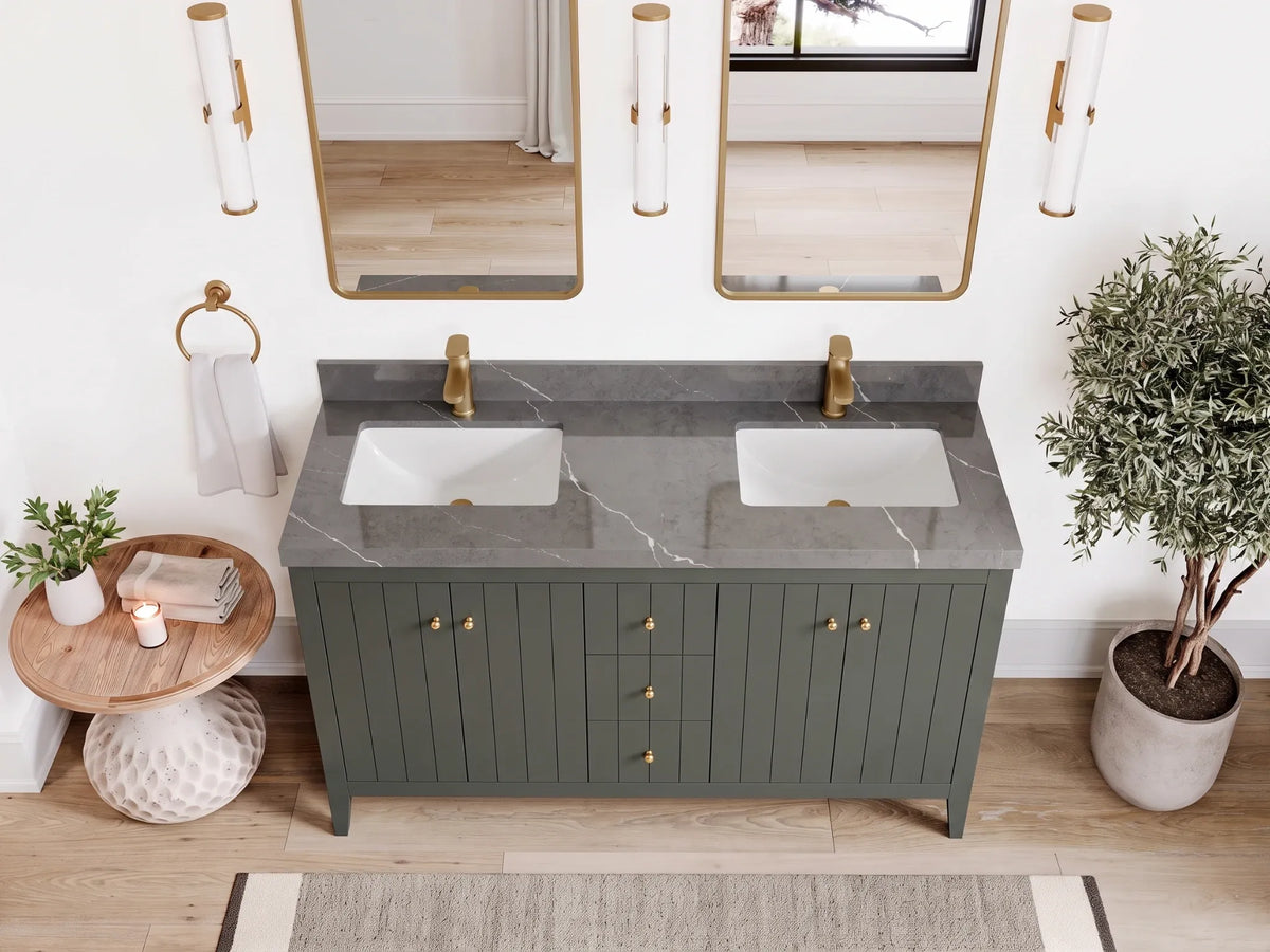 Atlanta 60 in. W x 22 in. D Double Sink Bathroom Vanity