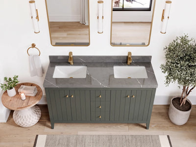 Atlanta 60 in. W x 22 in. D Double Sink Bathroom Vanity