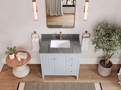 Atlanta 36 in. W x 22 in. D Center Sink Modern Bathroom Vanity