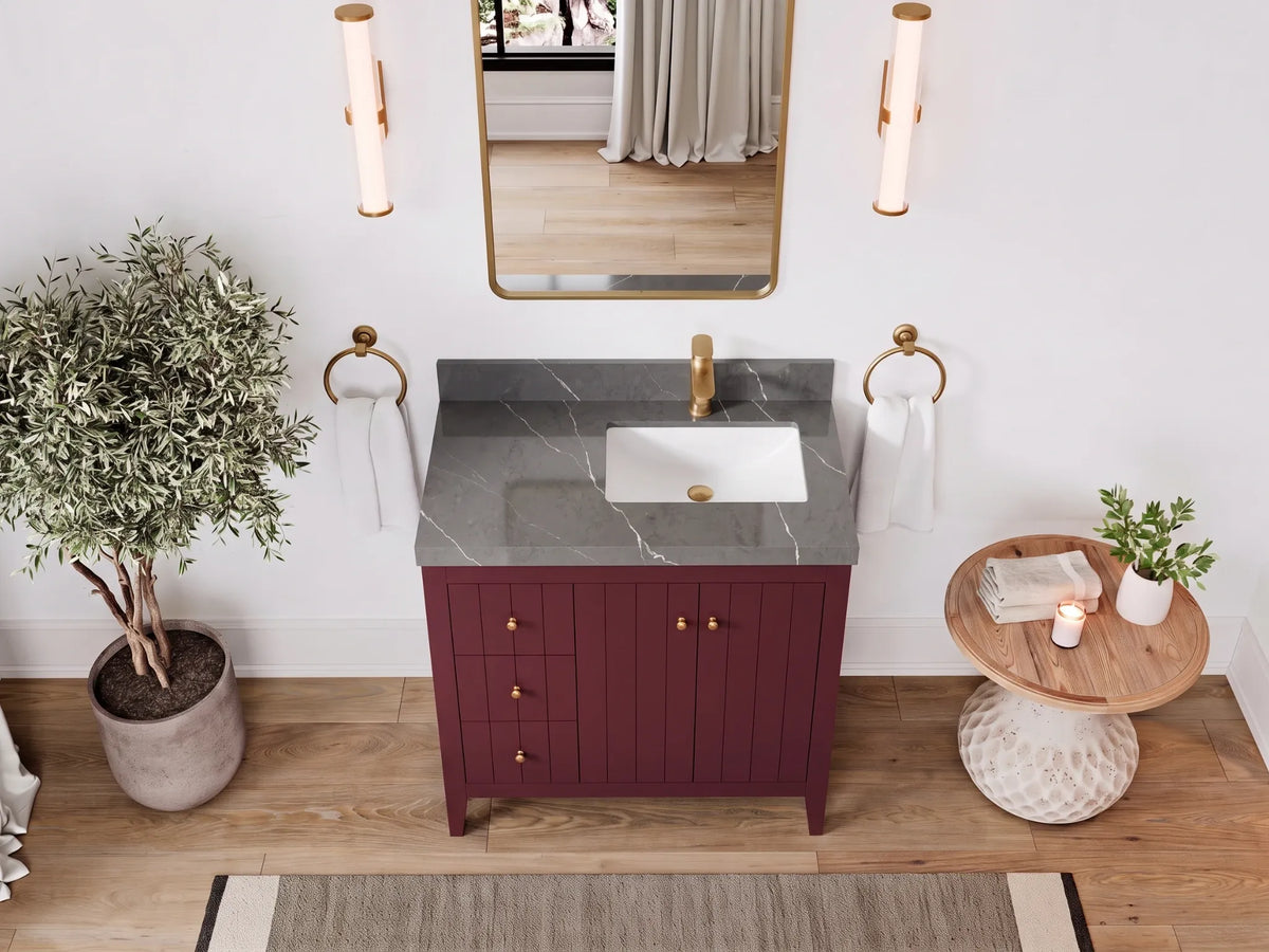 Atlanta 36 in. W x 22 in. D Right Offset Sink Bathroom Vanity