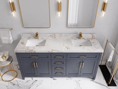 Cambridge 72 in. W x 22 in. D Double Sink Bathroom Vanity