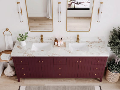 Atlanta 84 in. W x 22 in. D Double Sink Bathroom Vanity