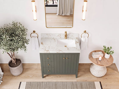 Atlanta 36 in. W x 22 in. D Left Offset Sink Bathroom Vanity