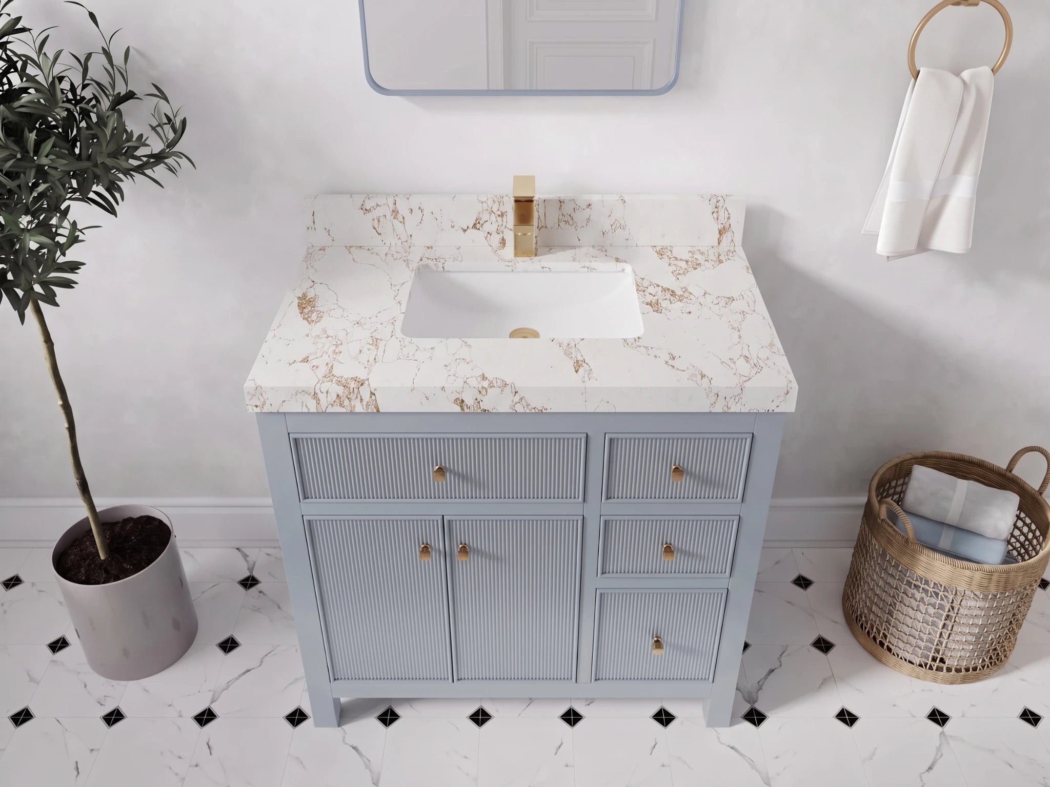 Sonoma 36 in. W x 22 in. D Center Sink Bathroom Vanity