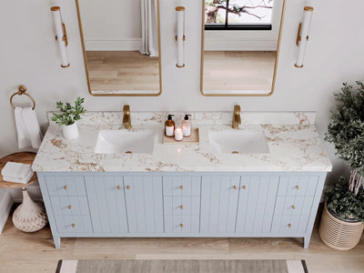 Atlanta 84 in. W x 22 in. D Double Sink Bathroom Vanity