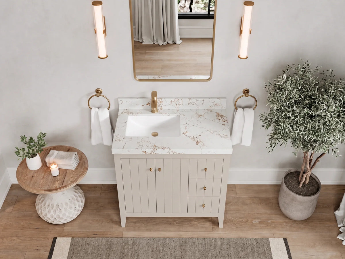 Atlanta 36 in. W x 22 in. D Left Offset Sink Bathroom Vanity
