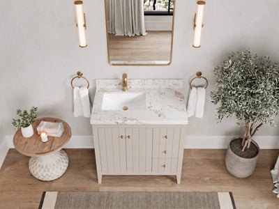 Atlanta 36 in. W x 22 in. D Left Offset Sink Bathroom Vanity