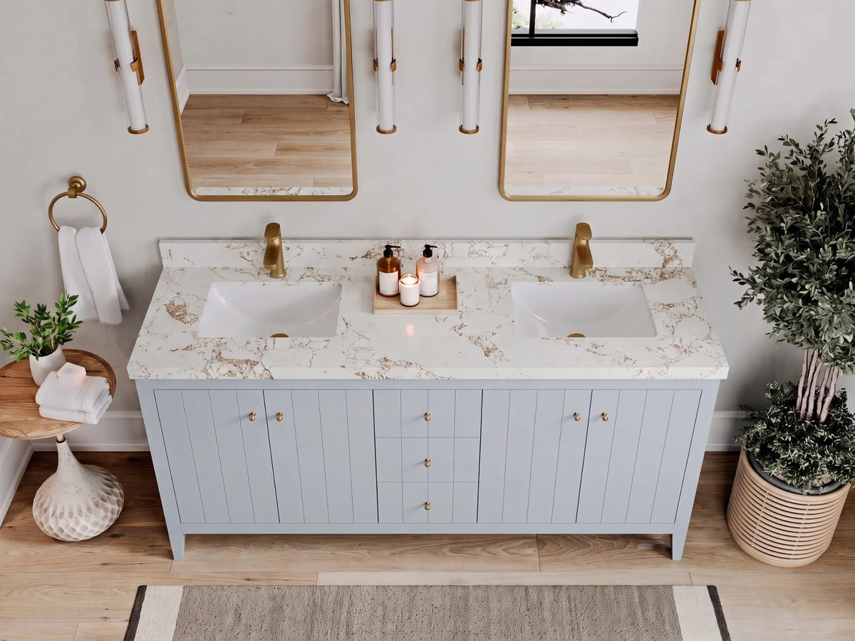 Atlanta 72 in. W x 22 in. D Double Sink Bathroom Vanity