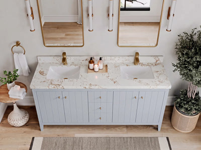 Atlanta 72 in. W x 22 in. D Double Sink Bathroom Vanity