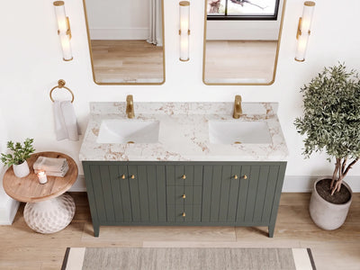 Atlanta 60 in. W x 22 in. D Double Sink Bathroom Vanity
