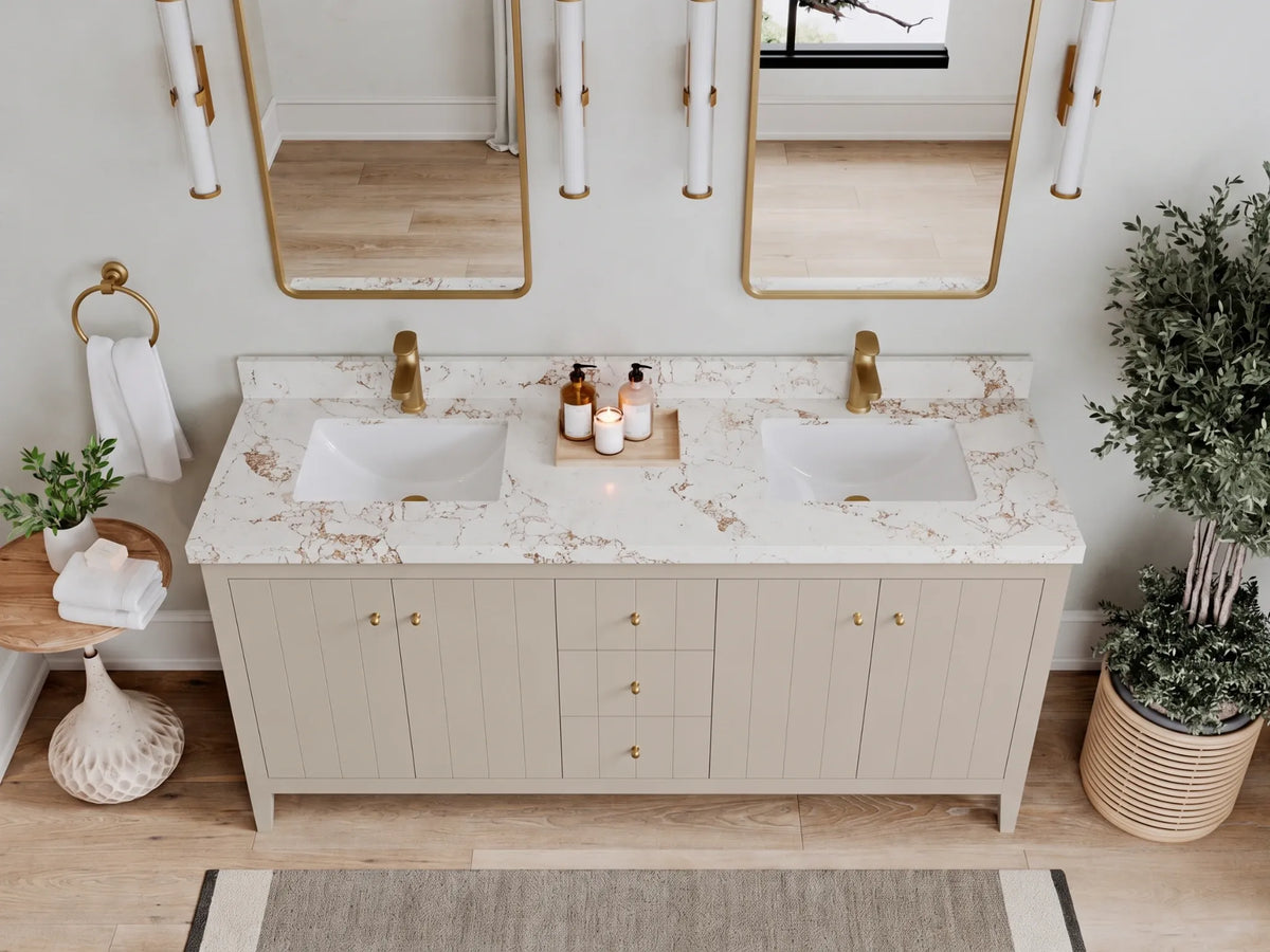 Atlanta 72 in. W x 22 in. D Double Sink Bathroom Vanity