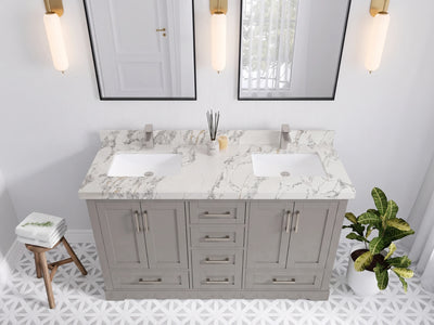 Boston 60 in. W x 22 in. D Double Sink Bathroom Vanity