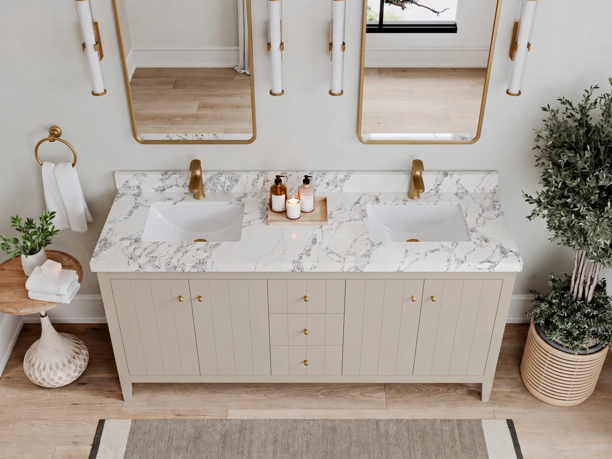Atlanta 72 in. W x 22 in. D Double Sink Bathroom Vanity