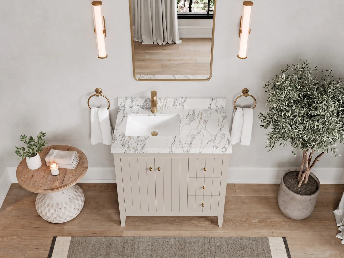 Atlanta 36 in. W x 22 in. D Left Offset Sink Bathroom Vanity