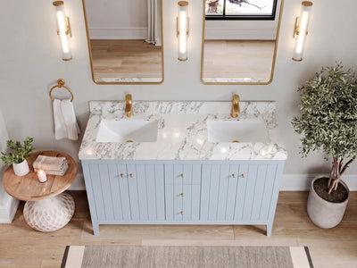Atlanta 60 in. W x 22 in. D Double Sink Bathroom Vanity
