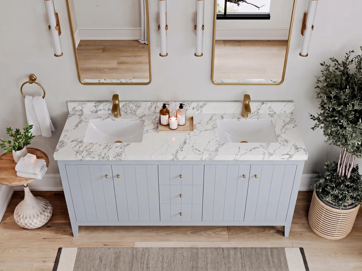 Atlanta 72 in. W x 22 in. D Double Sink Bathroom Vanity