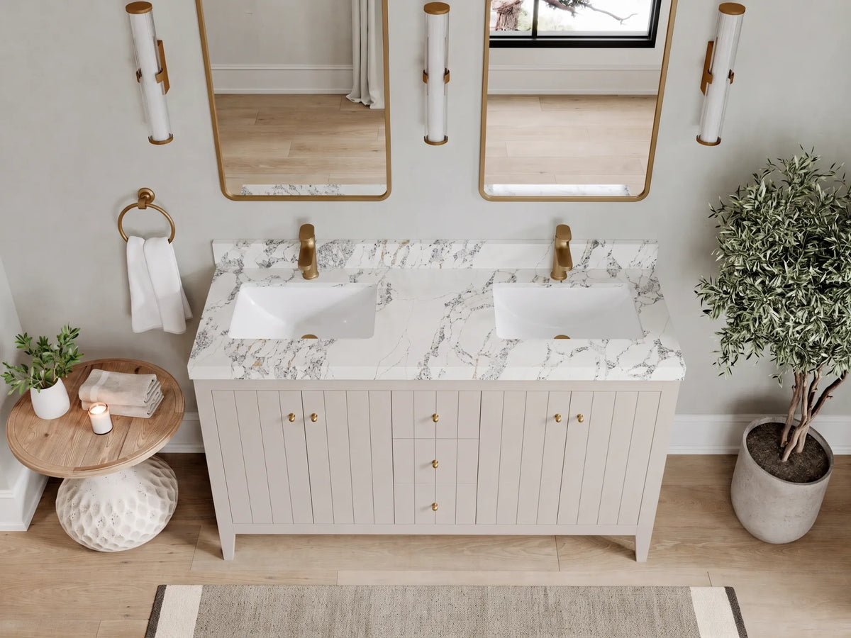Atlanta 60 in. W x 22 in. D Double Sink Bathroom Vanity