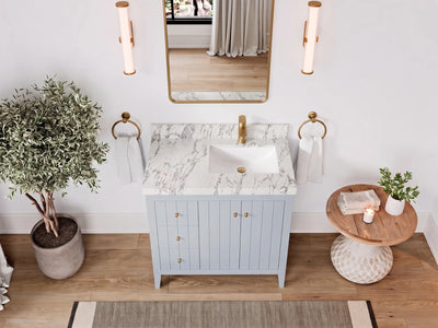 Atlanta 36 in. W x 22 in. D Right Offset Sink Bathroom Vanity