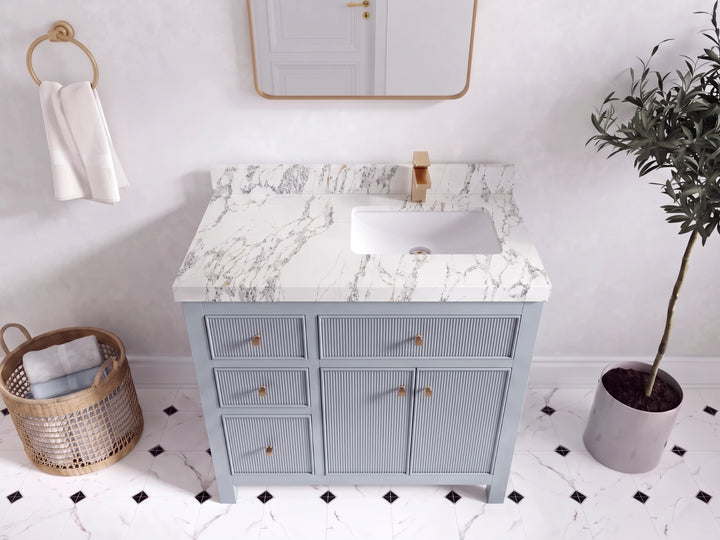 Sonoma 36 in. W x 22 in. D Right Offset Sink Bathroom Vanity - photo 10