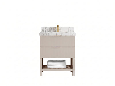 Catalina 30 in W x 22 in D Free Standing Reeded Single Sink Bathroom Vanity