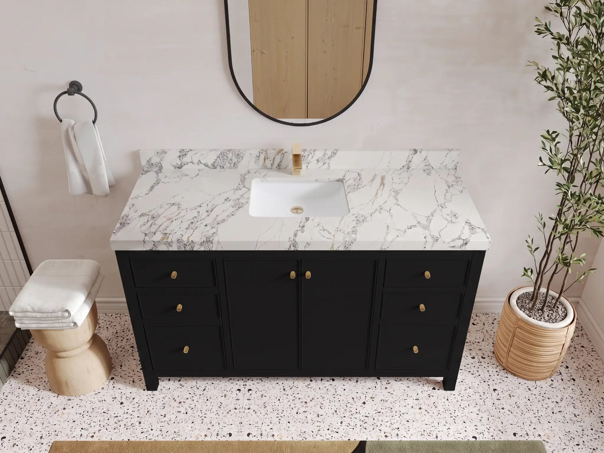 Chicago 60 in. W x 22 in. D Single Sink Bathroom Vanity