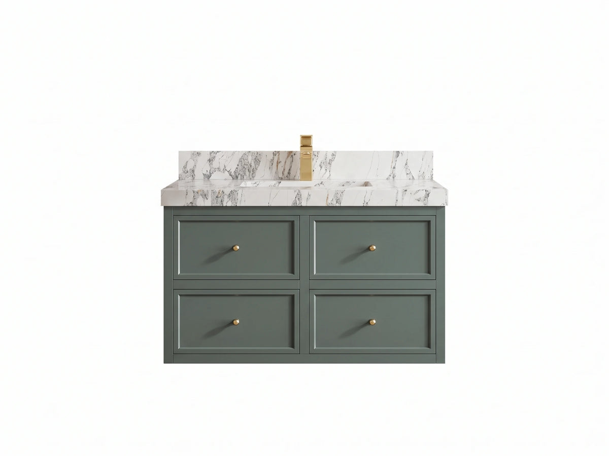Roswell Floating 36 in. W x 22 in. D Center Sink Bathroom Vanity