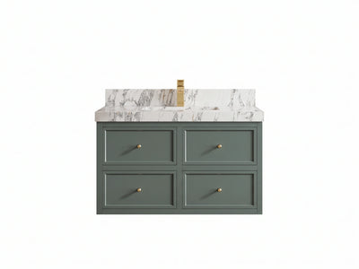 Roswell Floating 36 in. W x 22 in. D Center Sink Bathroom Vanity