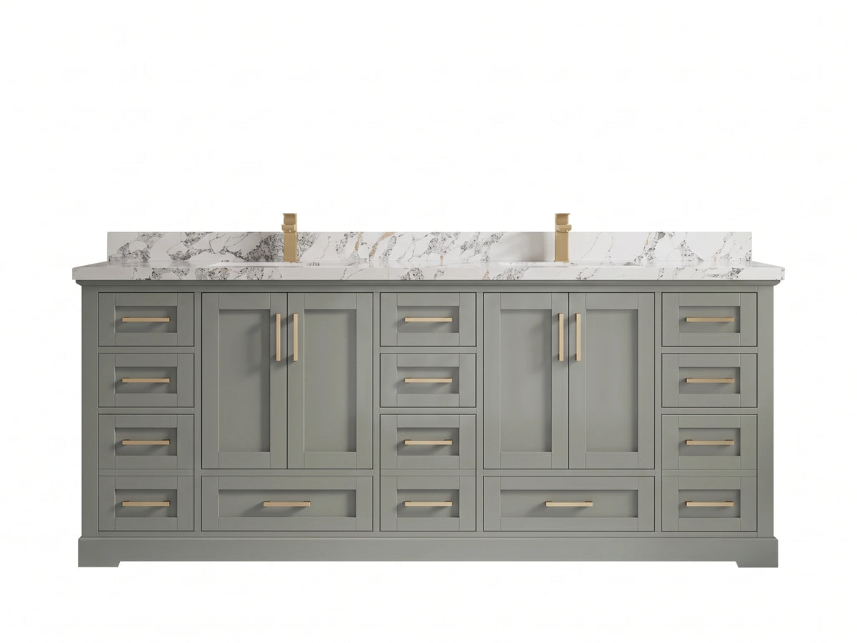 Boston 84 in. W x 22 in. D Double Sink Bathroom Vanity
