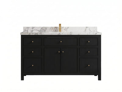 Sonoma 60 in W x 22 in D Free Standing Reeded Single Sink Bathroom Vanity