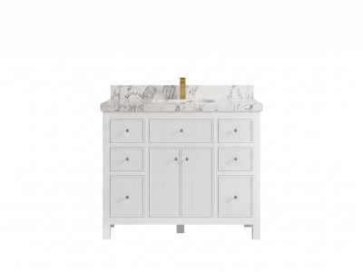 Sonoma 42 in W x 22 in D Free Standing Reeded Single Sink Bathroom Vanity