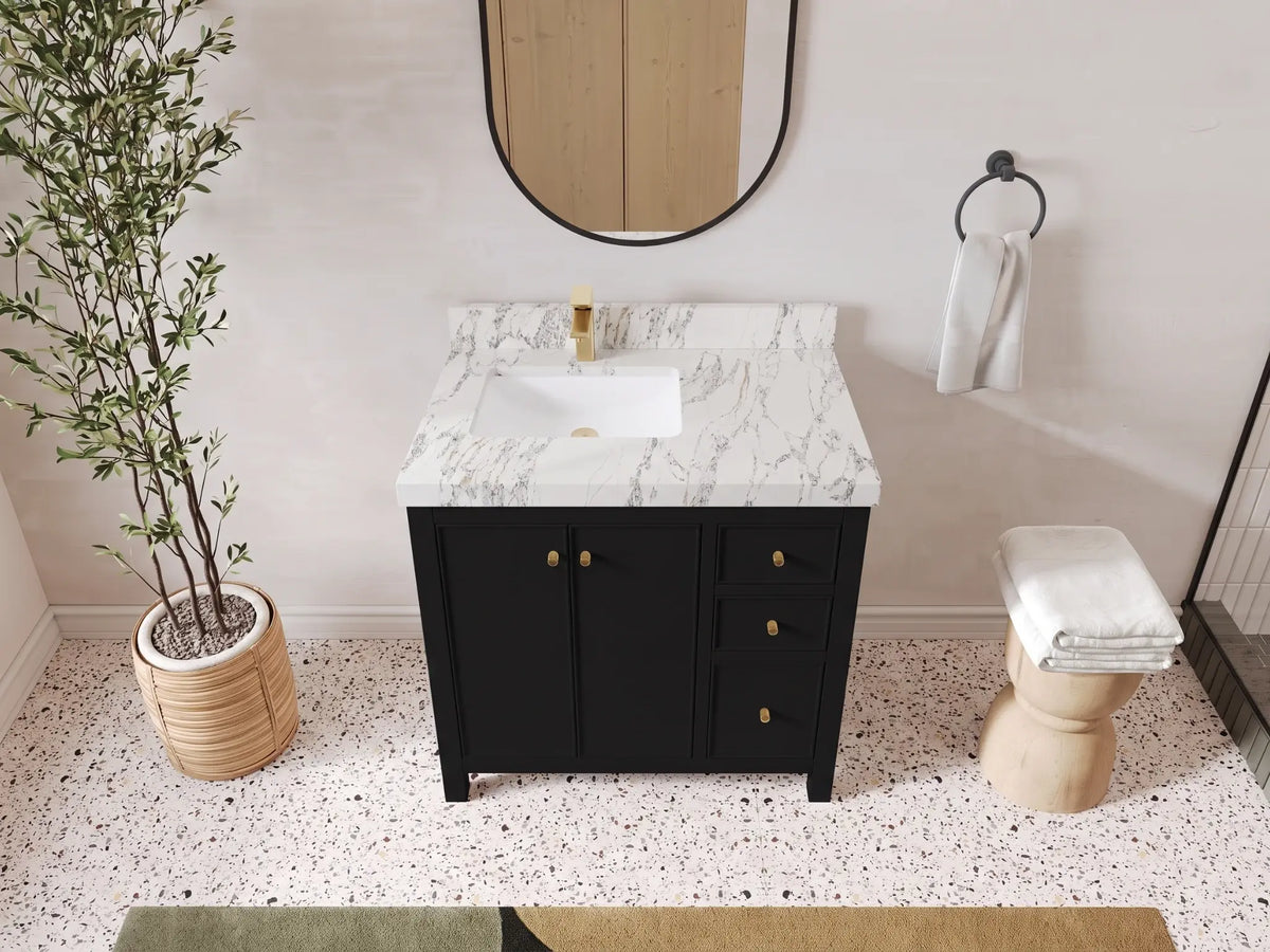 Chicago 36 in. W x 22 in. D Left Offset Sink Bathroom Vanity