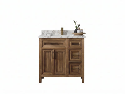 Santa Monica Teak Wood 36 in. W x 22 in. D Single Sink Bathroom Vanity