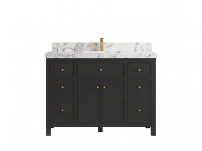 Sonoma 48 in W x 22 in D Free Standing Reeded Single Sink Bathroom Vanity