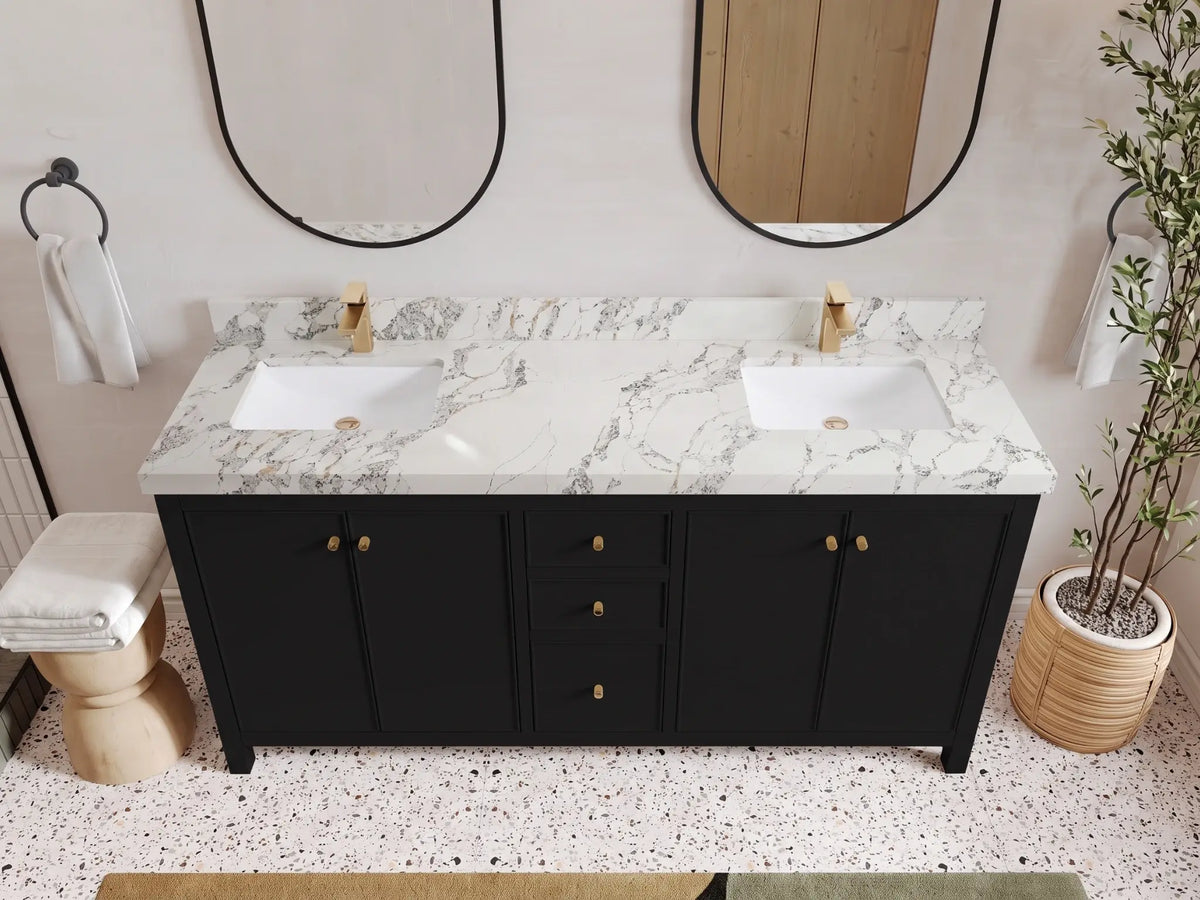 Chicago 72 in. W x 22 in. D Double Sink Bathroom Vanity